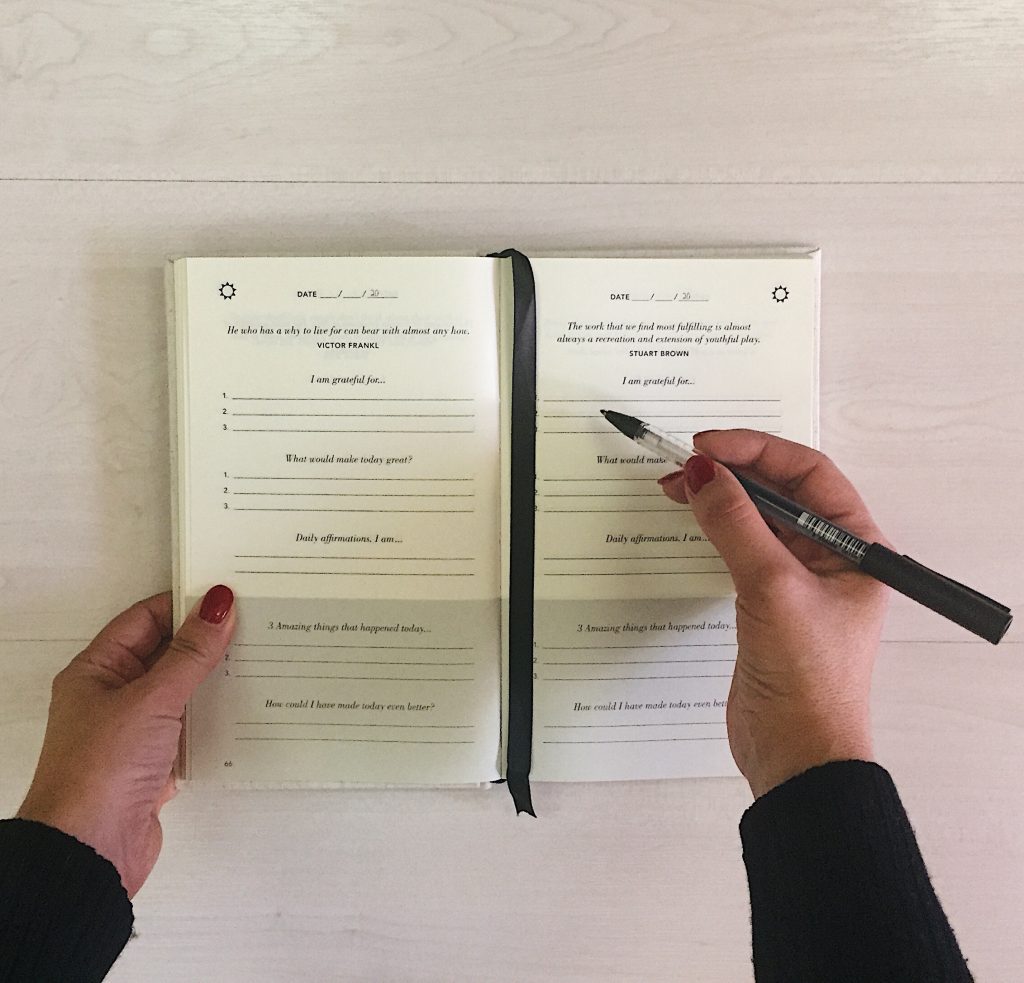 the five minute journal inside