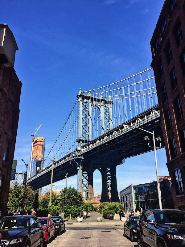 Il Manhattan Bridge visto da Dumbo a New York city