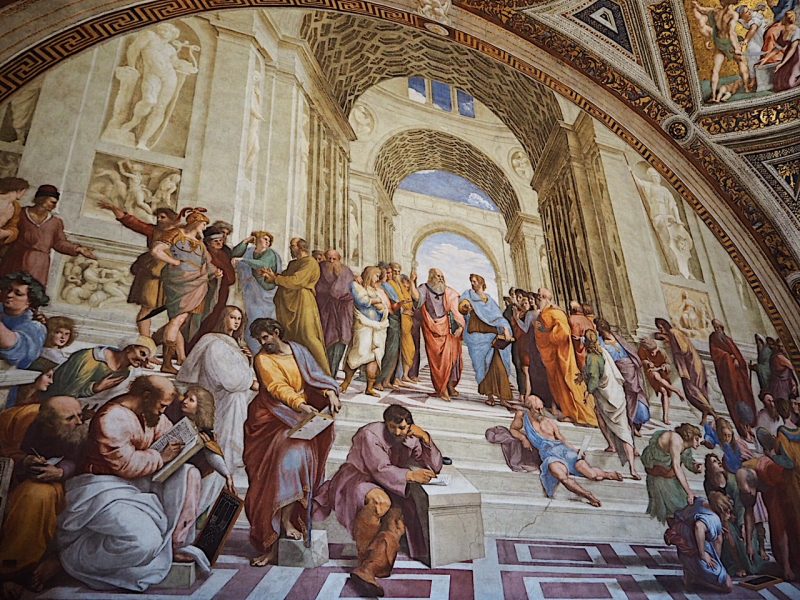 Affreschi di Raffaello nella Stanza della Segnatura ai Musei Vaticani
