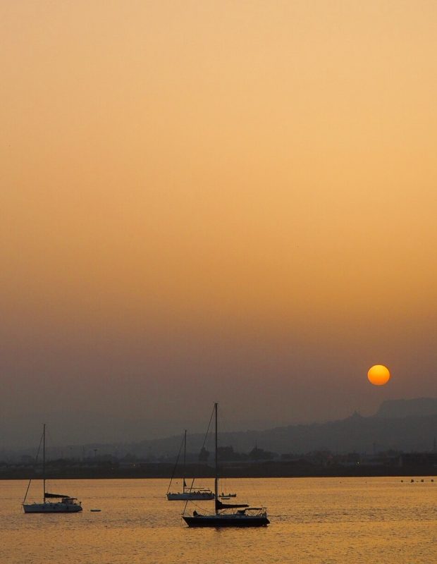 Tramonto marina Siracusa, terra di Archimede