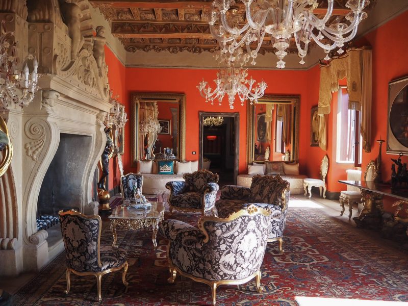 Piano nobile affrescato Castello Vigoleno Piacenza