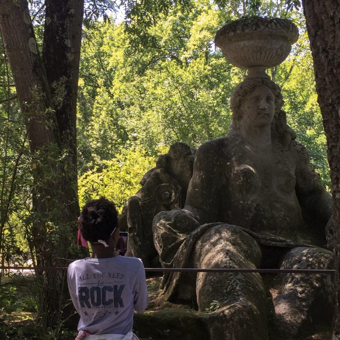 fotografa statua mostro Sacro Bosco Bomarzo