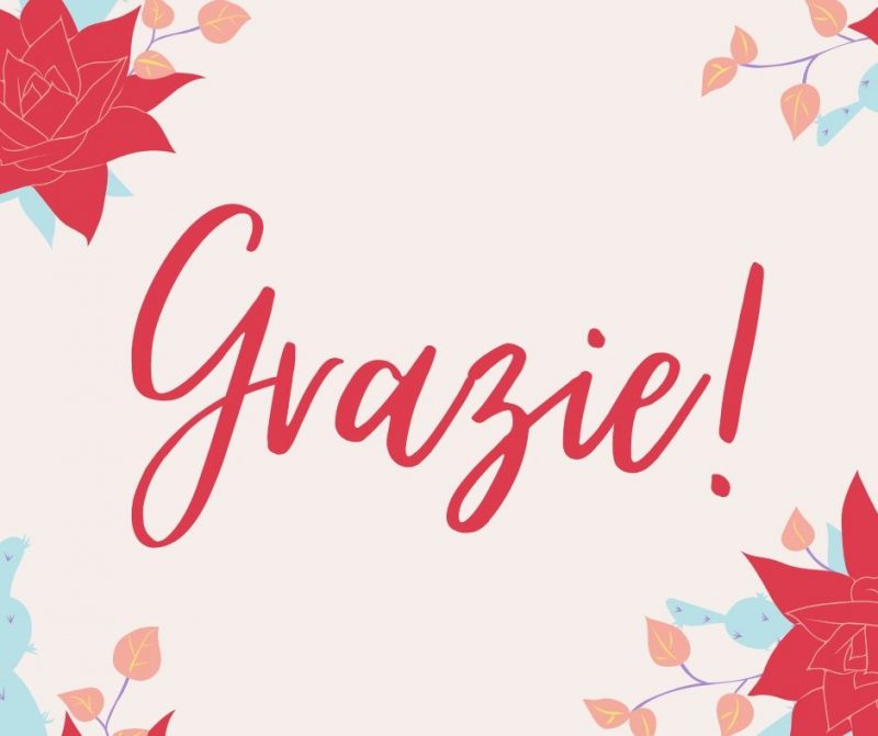 grazie per esserti iscritto alla mia newsletter