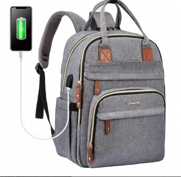 "Zaino porta laptop LOVEVOOK con porta USB integrata e sistema antifurto per nomadi digitali e smart worker"