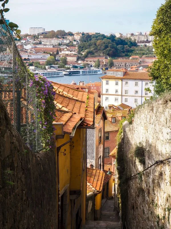 Scorcio tra le strade colorate di Porto in Portogallo, meta europea ideale per una vacanza a ottobre ricca di stimoli estetici e culturali